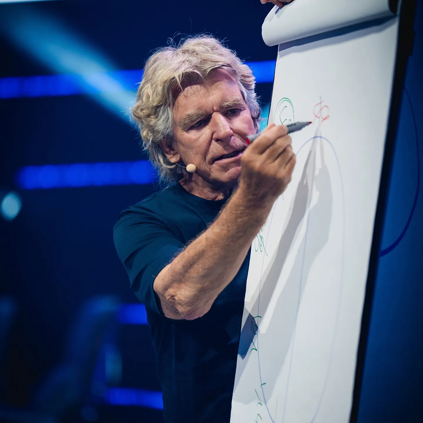 Dieter Lange live auf der Bühne am Flipchart